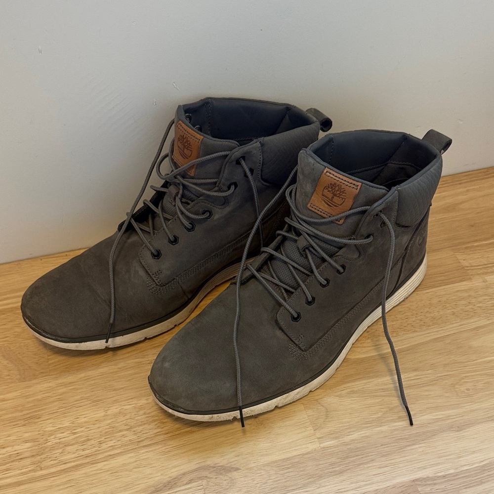 Timberland Men's Dark Gray Boots Size 13